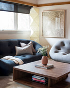 Floor Lamp, Akari Rice Paper Shade, E26/E27, Plug-In, Sculptural