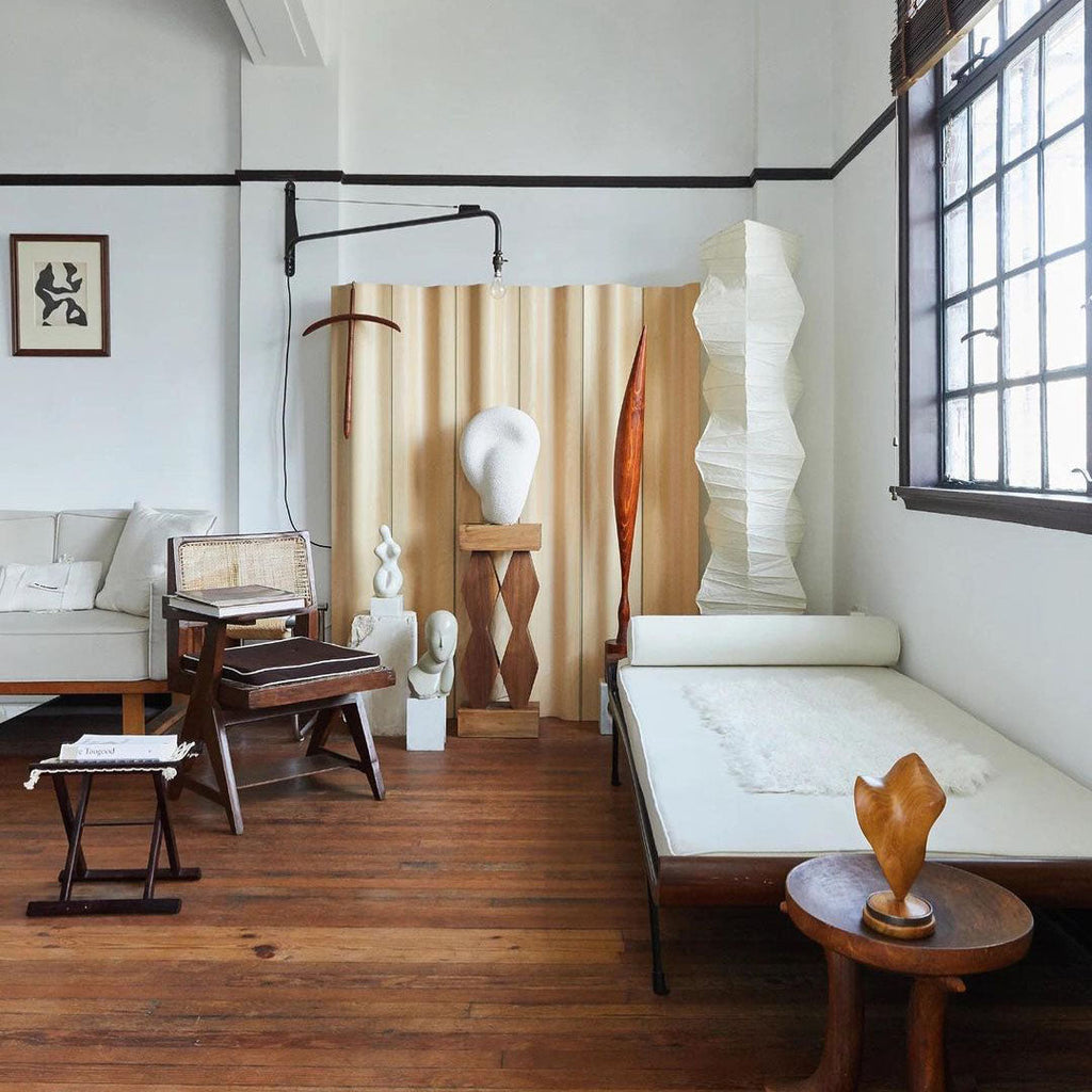 Floor Lamp, Akari Rice Paper Shade, E26/E27, Plug-In, Sculptural