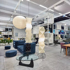 Floor Lamp, Akari Rice Paper Shade, E26/E27, Plug-In, Sculptural