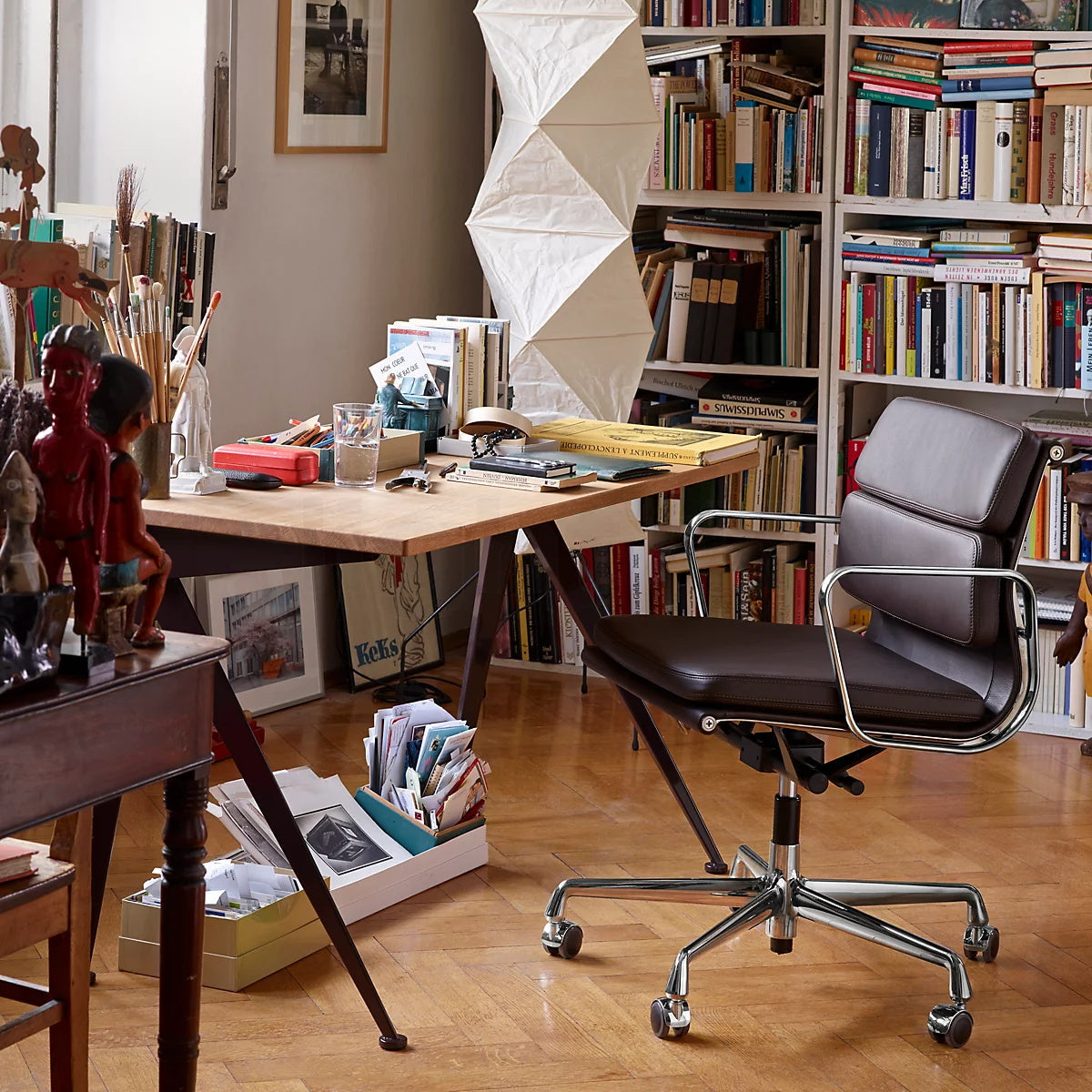 Floor Lamp, Akari Rice Paper Shade, E26/E27, Plug-In, Sculptural