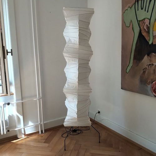 Floor Lamp, Akari Rice Paper Shade, E26/E27, Plug-In, Sculptural