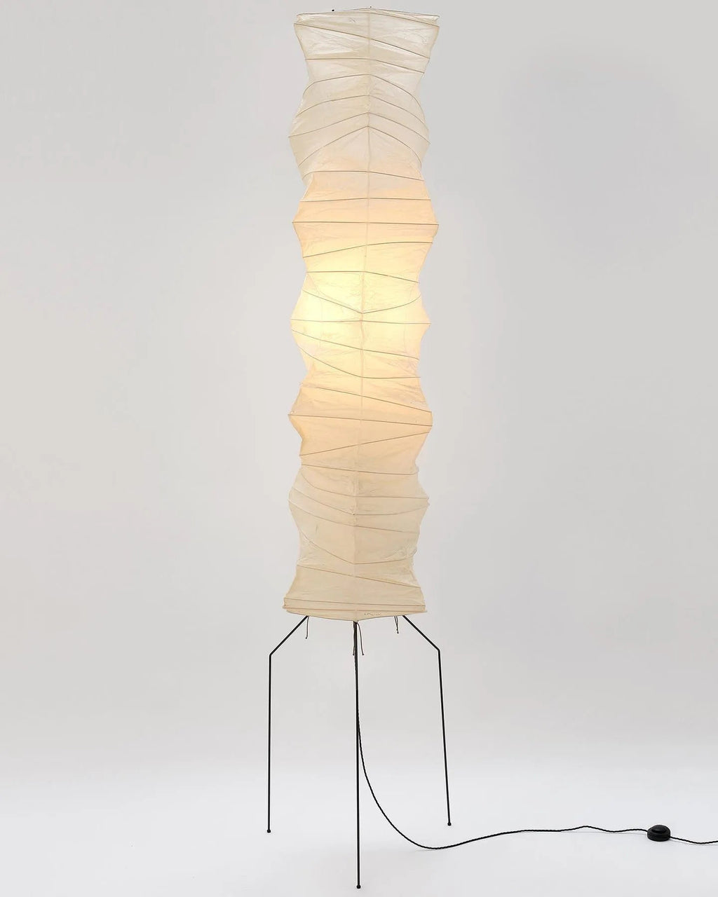 Floor Lamp, Akari Rice Paper Shade, E26/E27, Plug-In, Sculptural