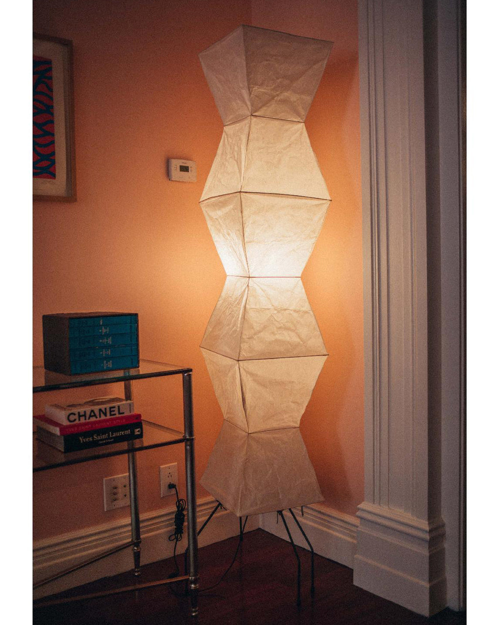 Floor Lamp, Akari Rice Paper Shade, E26/E27, Plug-In, Sculptural
