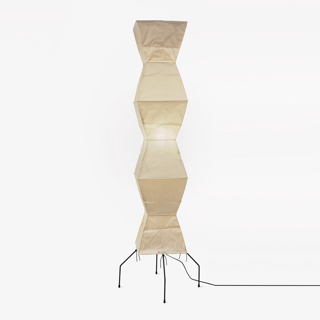 Floor Lamp, Akari Rice Paper Shade, E26/E27, Plug-In, Sculptural