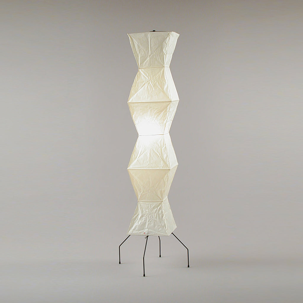 Floor Lamp, Akari Rice Paper Shade, E26/E27, Plug-In, Sculptural