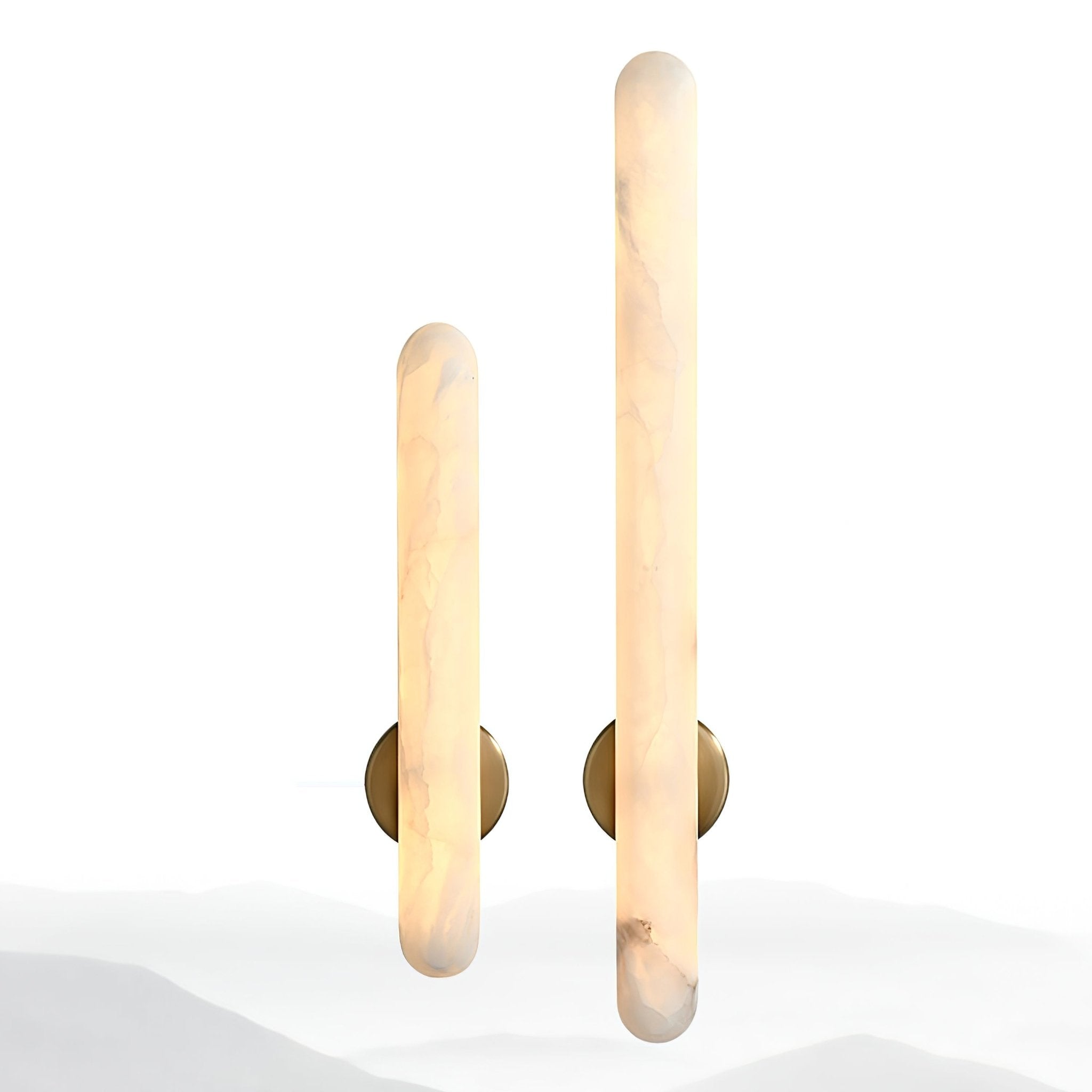 Both sizes lit on white, the longer bar beside the shorter one for scale.