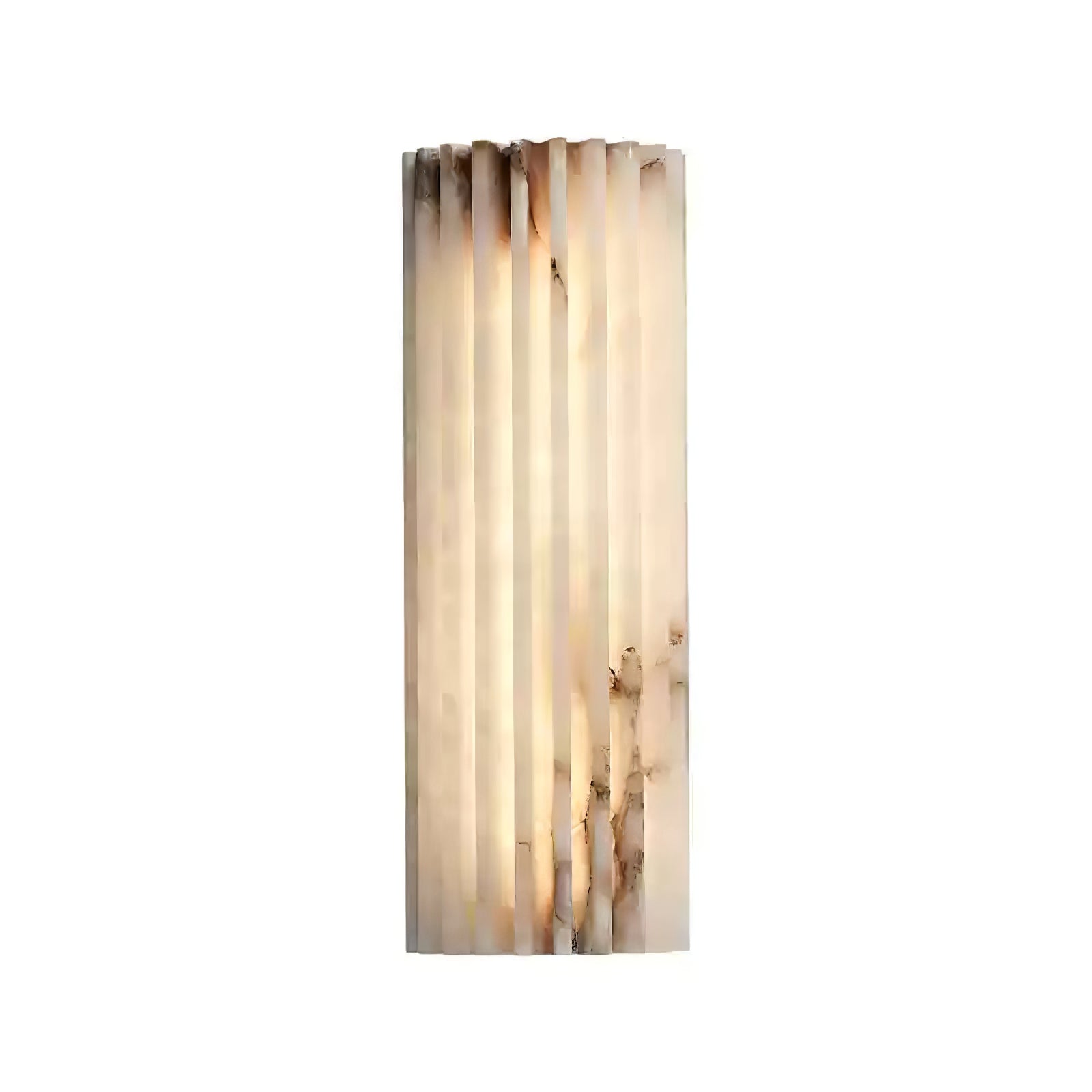 Alabaster wall light showing the translucence of real stone