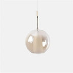 Glass Globe Pendant Light With G9 Base, Amber, Smoke Gray or Clear, 3 Sizes