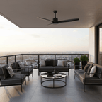 Curved ceiling fan blade close up showing smooth finish