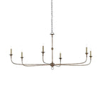 Candle chandelier antique bronze finish detail