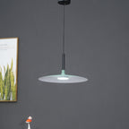 Aluminum pendant light shade with cable and ceiling fitting