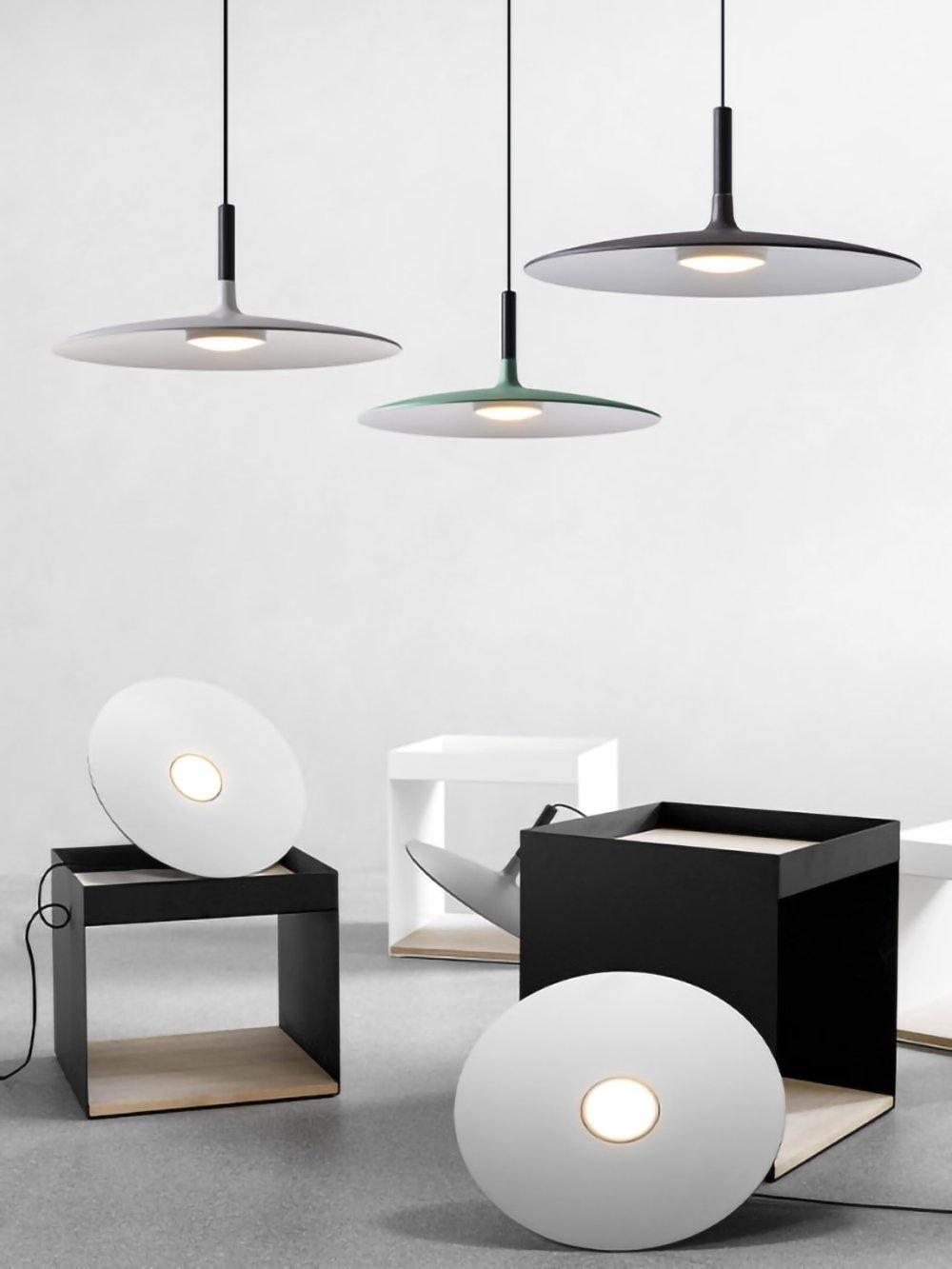 Aplomb pendel, aluminiumskærm, integreret LED, dæmpbar