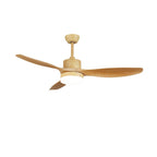 Wood grain ceiling fan with acrylic diffuser and five ABS blades
