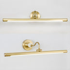 Shown unlit from a straight and an angled view, this Clérachic wall sconce in gold sits against a plain white background.