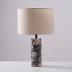 A near-identical repeat shot of the Clérachic marble lamp, kept for colour reference against a plain grey studio background.