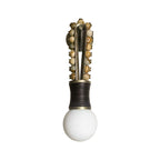 Clérachic wall sconce with cream stone beads and a black-wrapped base, photographed from a slightly different angle on white.