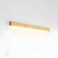 Slim pine wood wall sconce casting even downward light
