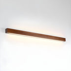 Slim pine wall light with warm integrated LED glow