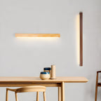 Væglampe, Arlo Linear fyrretræ, frostet akryl, integreret LED 3000K