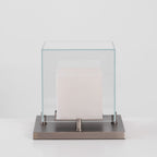 Arqra Alabaster Table Lamp, Black or Bronze Base, Clear or White Shade, Three Sizes