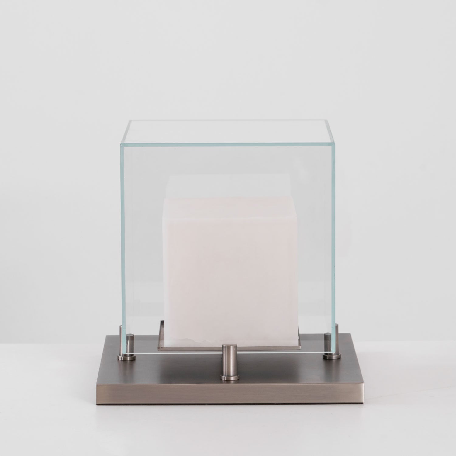 Arqra Alabaster Table Lamp, Black or Bronze Base, Clear or White Shade, Three Sizes