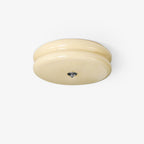 Ceiling Light, Art Deco Ribbed Glass, Integrated LED, 3000K, Flush Mount