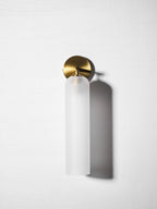 Væglampe, mundblæst kunstglas, GU10 LED, dæmpbar, dobbelmontering