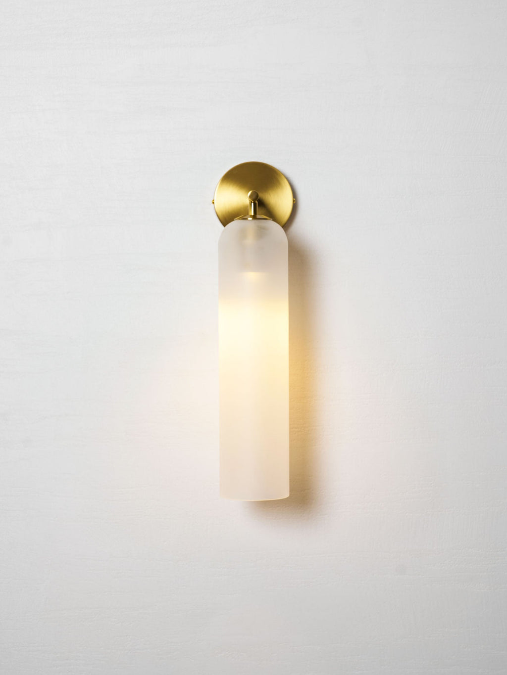 Væglampe, mundblæst kunstglas, GU10 LED, dæmpbar, dobbelmontering