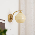 Væglampe, Art Deco glaslampe, E27 guld- eller kromfinish, Gatsby
