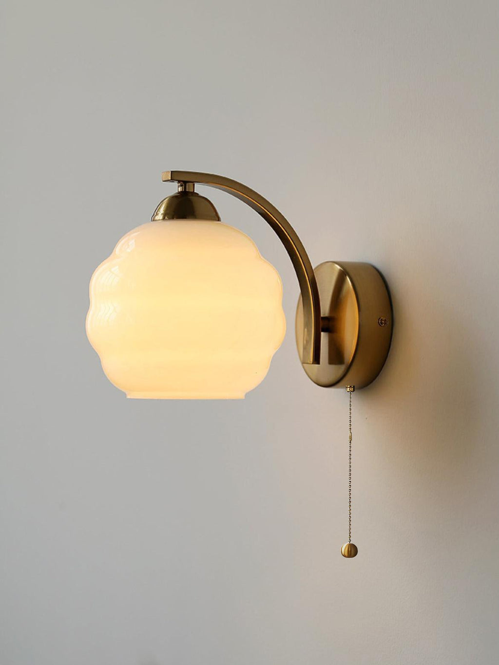 Væglampe, Art Deco glaslampe, E27 guld- eller kromfinish, Gatsby