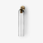 Wall sconce dimensions guide showing the cylindrical glass shade