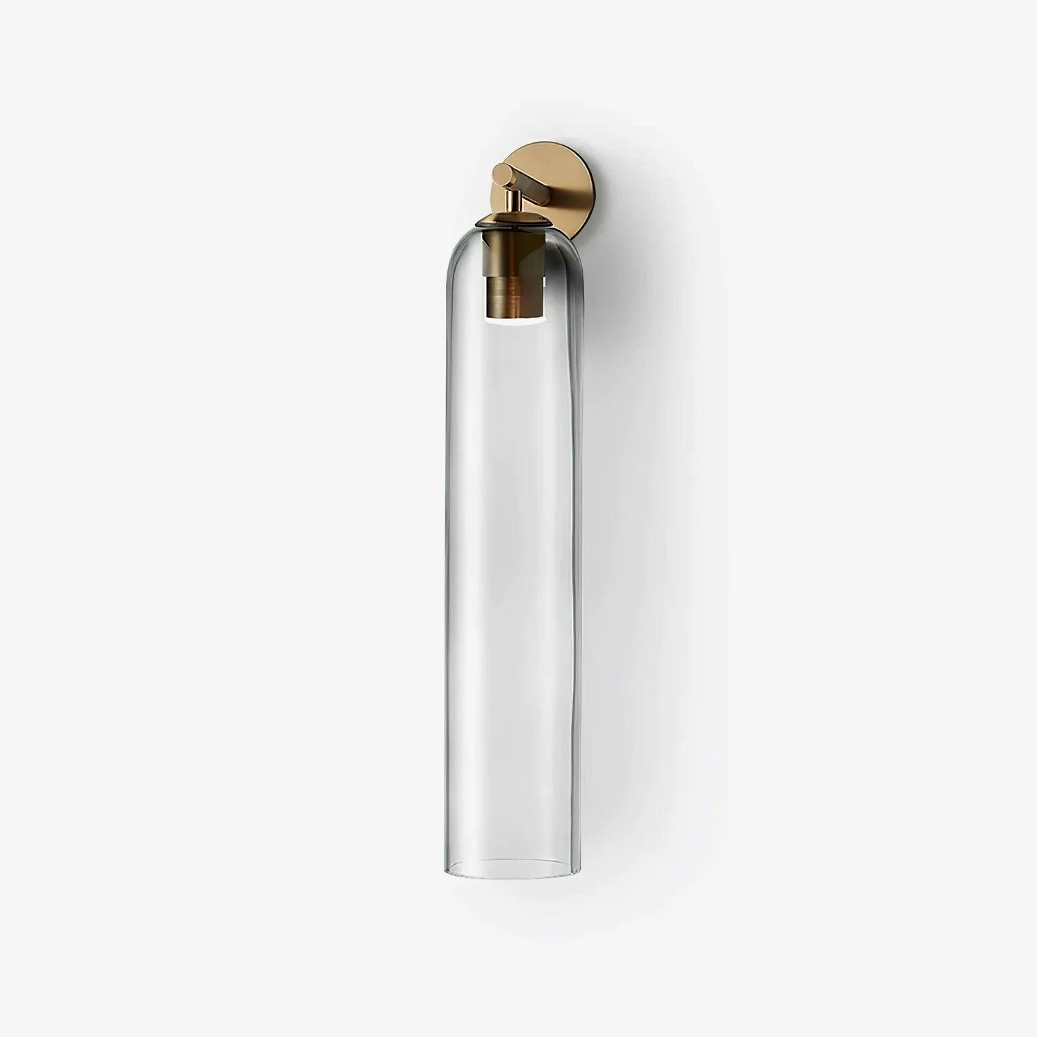 Cylindrical Wall Sconce, Aria Glass Shade in 3 Metal & 7 Glass Finishes