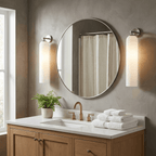 Art glass wall sconce product view on a clean background