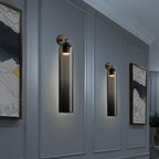 Væglampe, mundblæst kunstglas, GU10 LED, dæmpbar, dobbelmontering