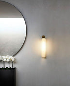 Væglampe, mundblæst kunstglas, GU10 LED, dæmpbar, dobbelmontering