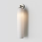 Cylindrical Wall Sconce, Aria Glass Shade in 3 Metal & 7 Glass Finishes
