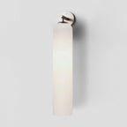 Cylindrical Wall Sconce, Aria Glass Shade in 3 Metal & 7 Glass Finishes