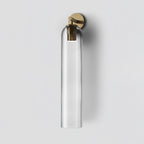 Cylindrical Wall Sconce, Aria Glass Shade in 3 Metal & 7 Glass Finishes