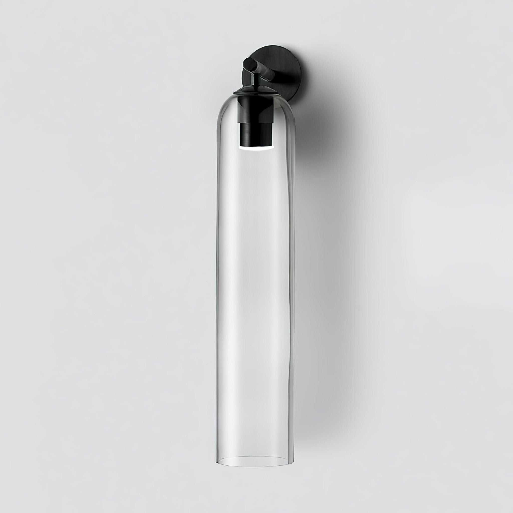 Cylindrical Wall Sconce, Aria Glass Shade in 3 Metal & 7 Glass Finishes