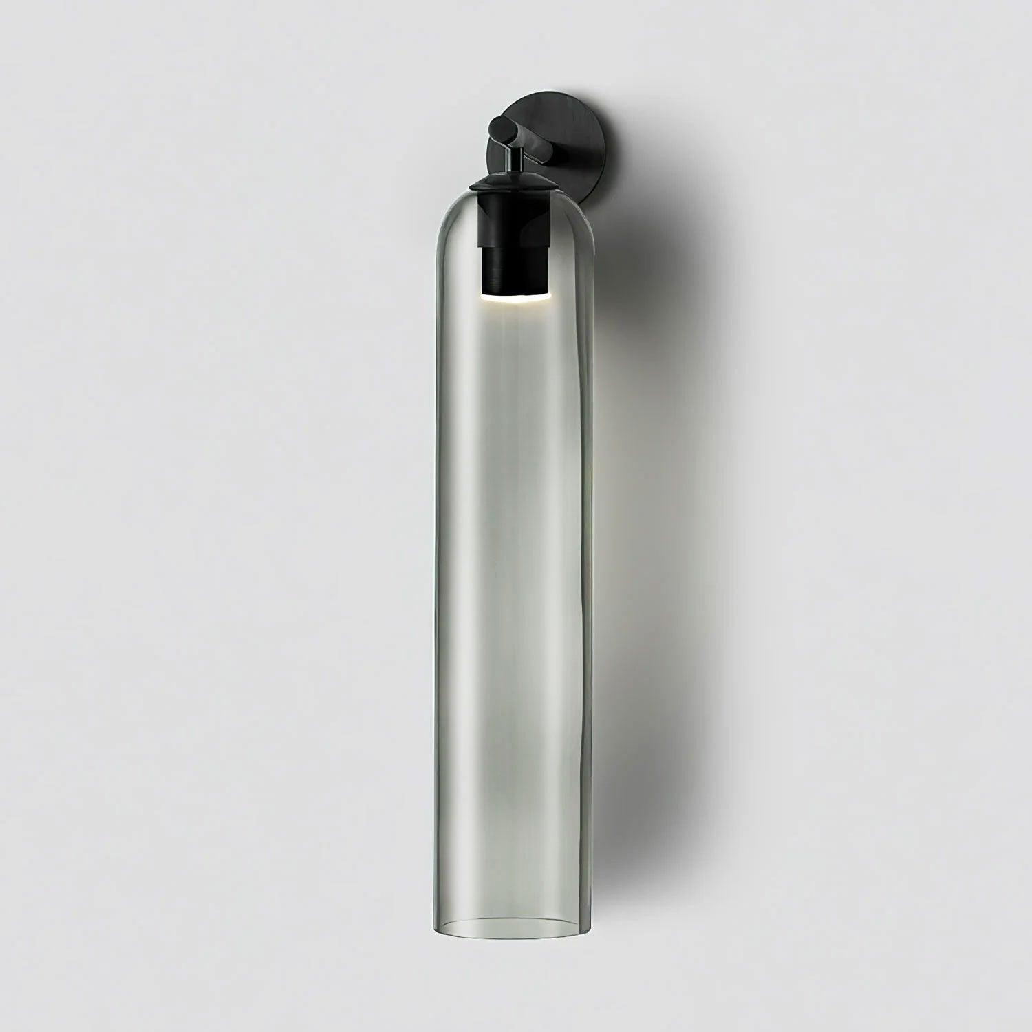 Cylindrical Wall Sconce, Aria Glass Shade in 3 Metal & 7 Glass Finishes