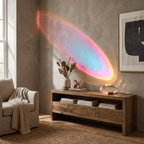 Clear crystal glass table lamp detail of oval form and base