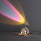 Bordlampe, Atman krystalklar glas oval, kromfod, integreret LED