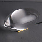 Bordlampe, Atman krystalklar glas oval, kromfod, integreret LED