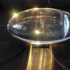 Bordlampe, Atman krystalklar glas oval, kromfod, integreret LED