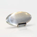 Bordlampe, Atman krystalklar glas oval, kromfod, integreret LED
