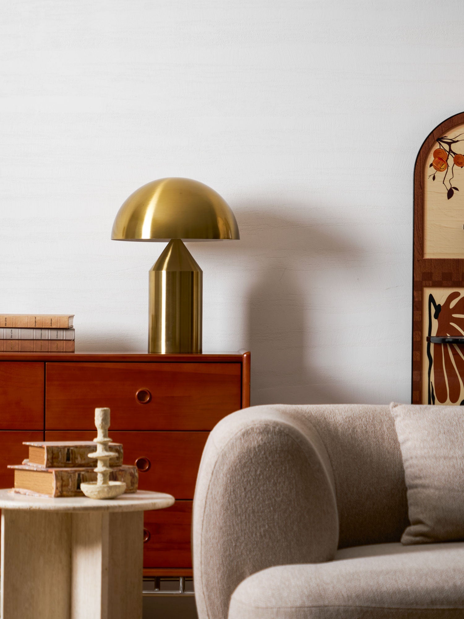 Atollo Table Lamp, Sculptural Metal, Matte or Bright Finish, G9/E14
