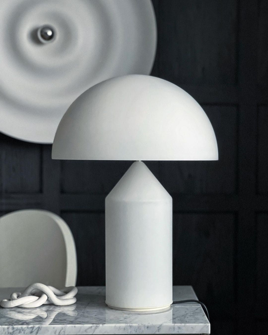 Atollo Table Lamp, Sculptural Metal, Matte or Bright Finish, G9/E14