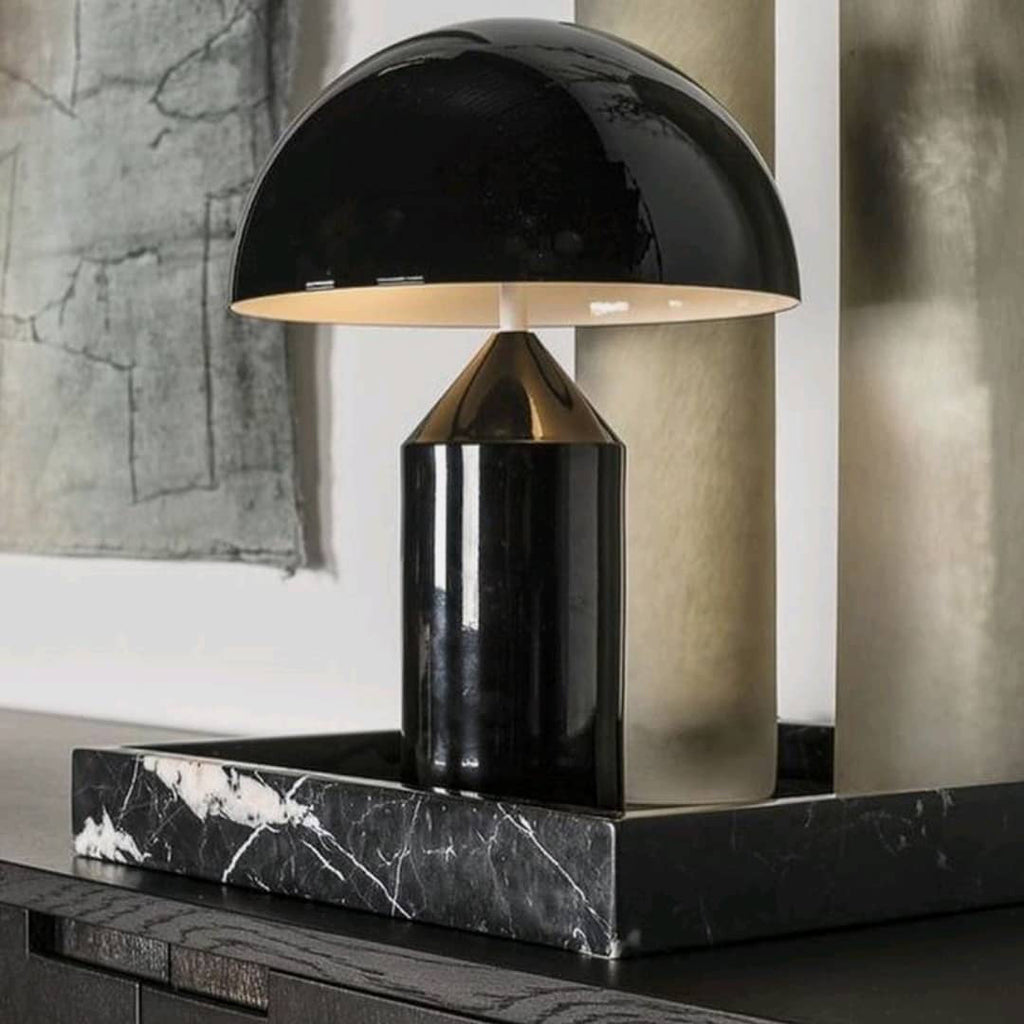 Atollo Table Lamp, Sculptural Metal, Matte or Bright Finish, G9/E14