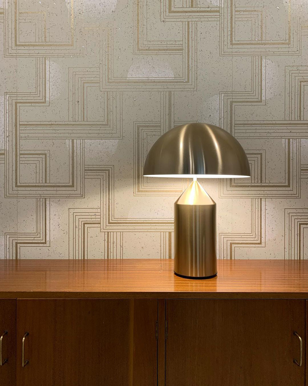 Atollo Table Lamp, Sculptural Metal, Matte or Bright Finish, G9/E14