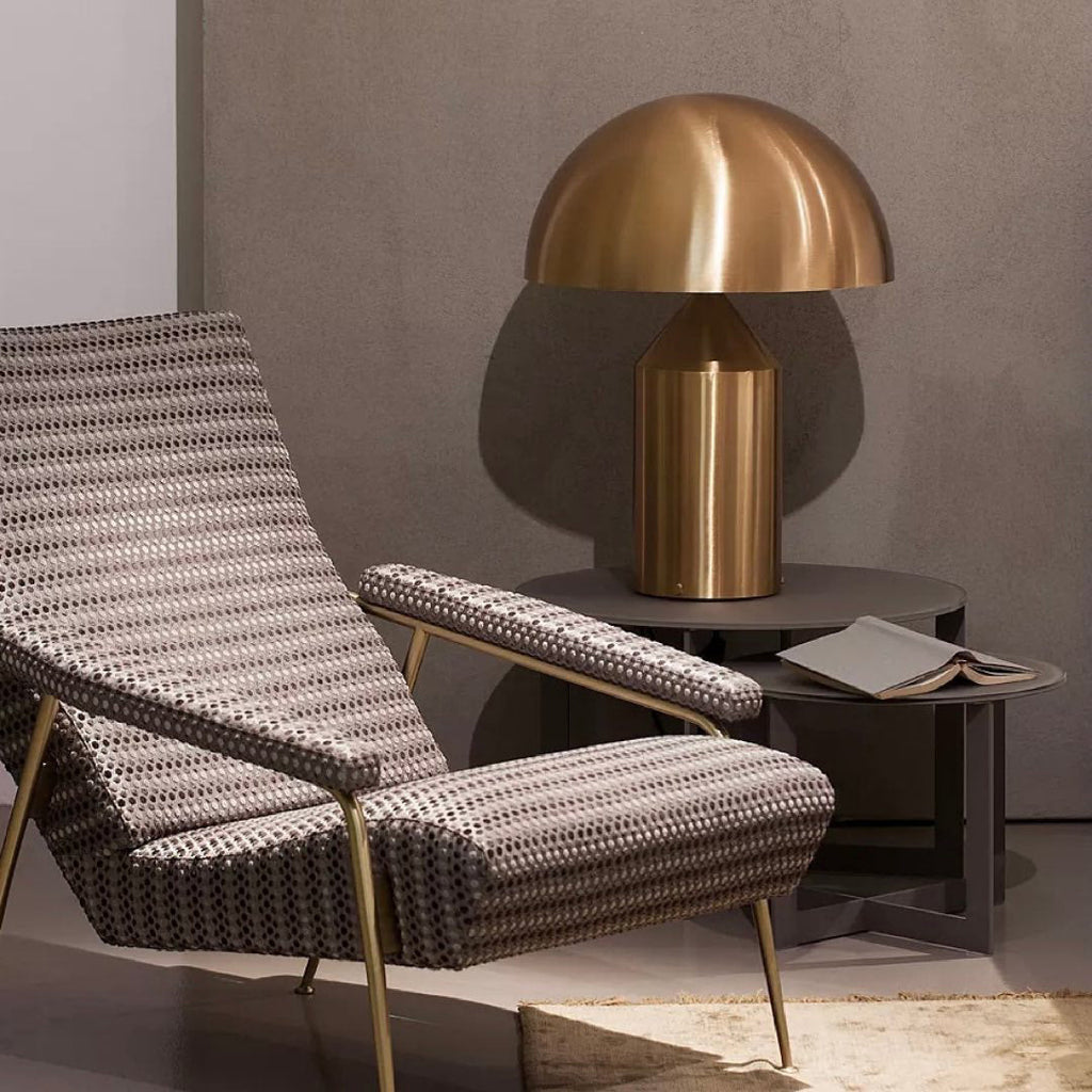 Atollo Table Lamp, Sculptural Metal, Matte or Bright Finish, G9/E14